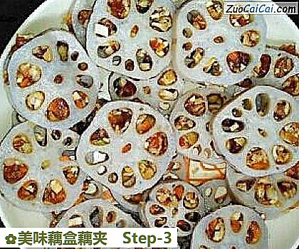 美味藕盒藕夹做法第三步骤