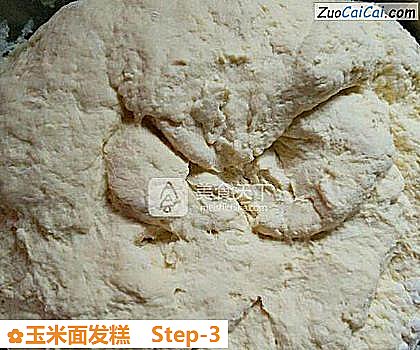 玉米面发糕做法第三步骤