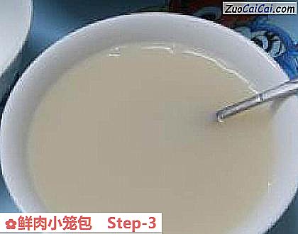 鲜肉小笼包做法第三步骤