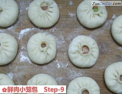 鲜肉小笼包做法第九步骤