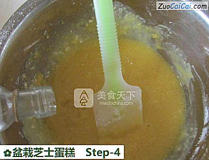 盆栽芝士蛋糕做法第四步骤