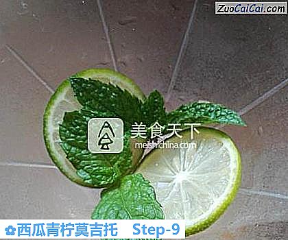 西瓜青柠莫吉托做法第九步骤