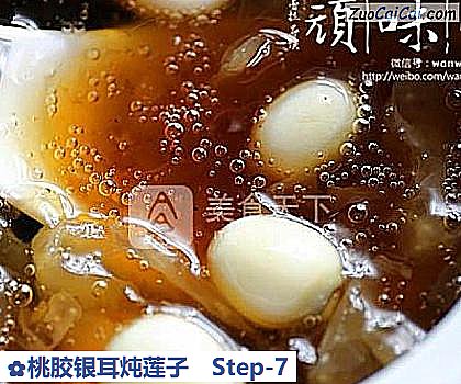 桃胶银耳炖莲子做法第七步骤