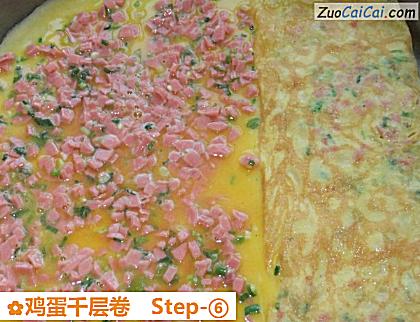 鸡蛋千层卷做法第六步骤