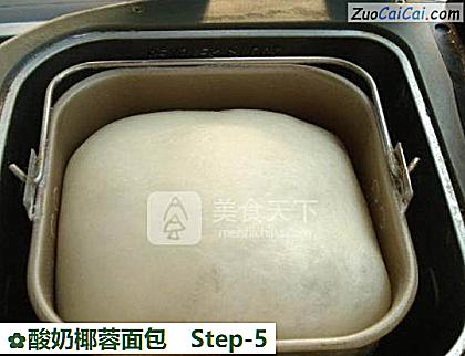 酸奶椰蓉面包做法第五步骤