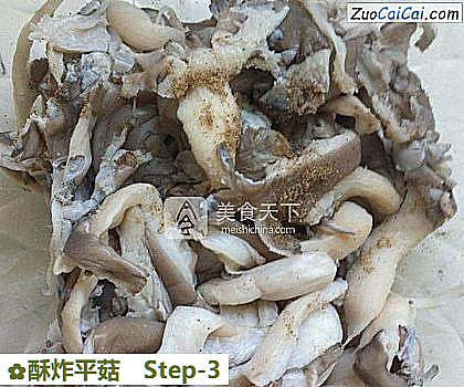 酥炸平菇做法第三步骤