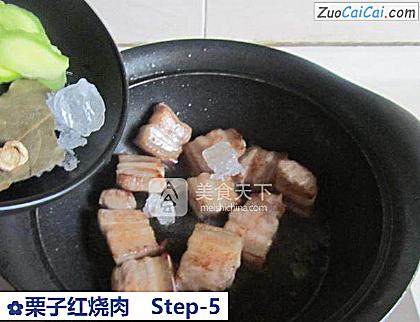 栗子红烧肉做法第五步骤