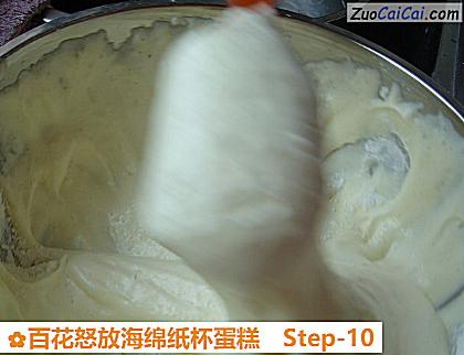 百花怒放海绵纸杯蛋糕做法第十步骤