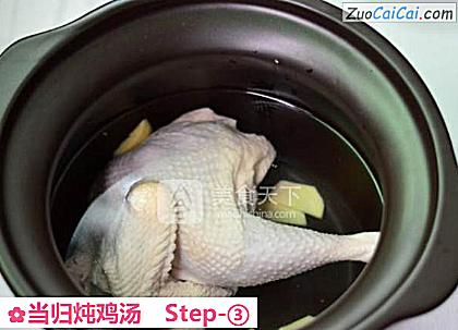 当归炖鸡汤做法第三步骤