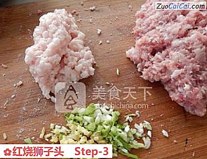红烧狮子头做法第三步骤