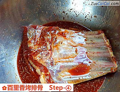 百里香烤排骨做法第四步骤