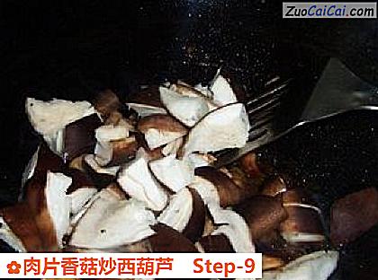肉片香菇炒西葫芦做法第九步骤