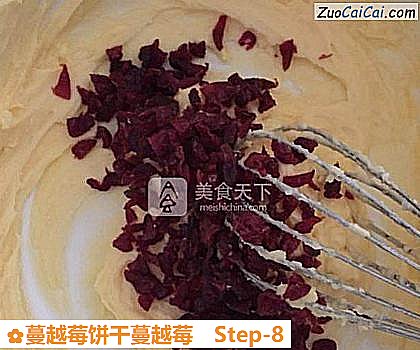蔓越莓饼干蔓越莓做法第八步骤