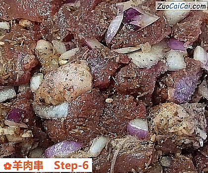 羊肉串做法第六步骤