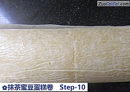 抹茶蜜豆蛋糕卷成品图1