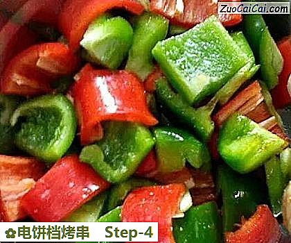 电饼档烤串做法第四步骤