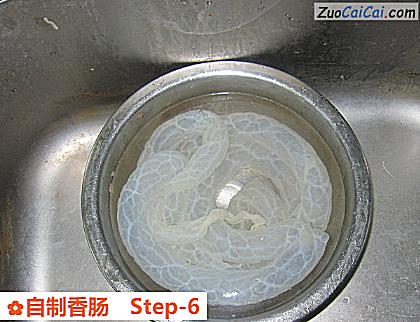 自制香肠做法第六步骤