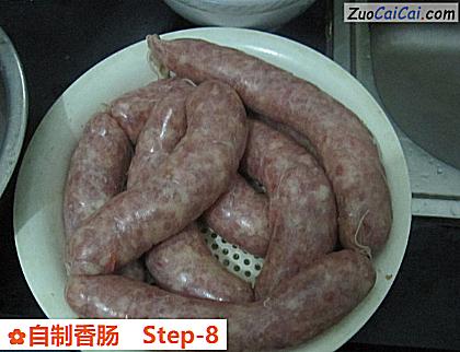 自制香肠做法第八步骤