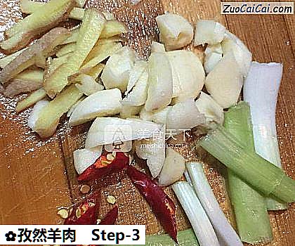 孜然羊肉做法第三步骤