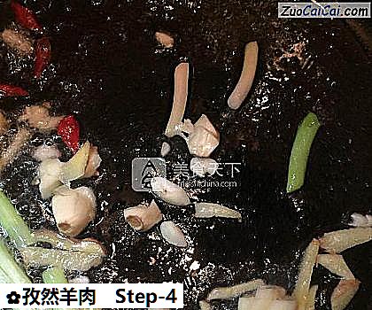 孜然羊肉做法第四步骤