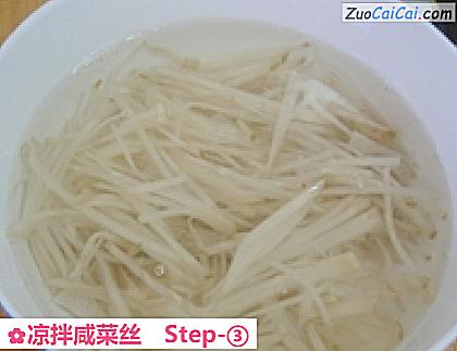 凉拌咸菜丝做法第三步骤