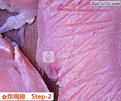 炸鸡排做法第二步骤