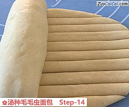 汤种毛毛虫面包做法第十四步骤