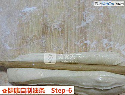 健康自制油条做法第六步骤