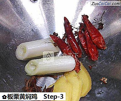 板栗黄焖鸡做法第三步骤