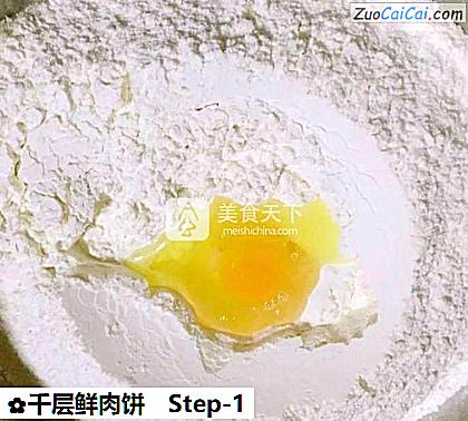 千层鲜肉饼做法第一步骤