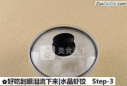 好吃到眼泪流下来|水晶虾饺做法第三步骤