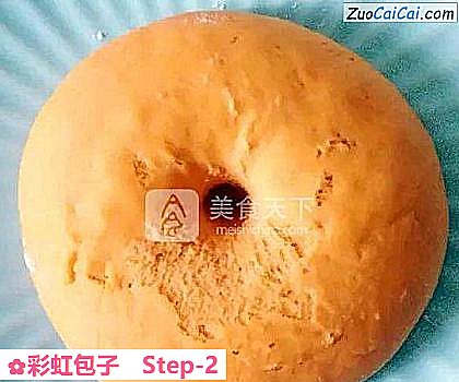 彩虹包子做法第二步骤