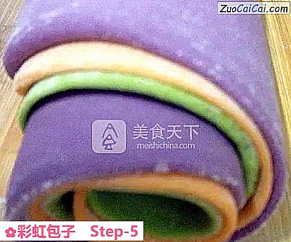 彩虹包子做法第五步骤