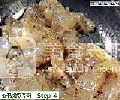 孜然鸡肉做法第四步骤