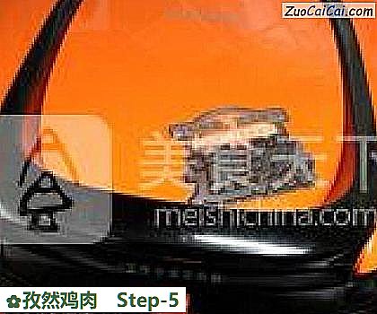 孜然鸡肉做法第五步骤