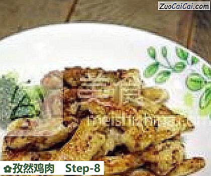孜然鸡肉做法第八步骤