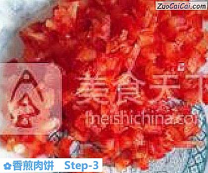 香煎肉饼做法第三步骤