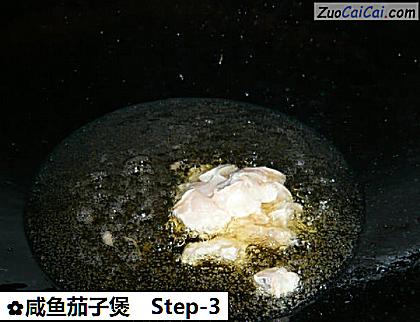 咸鱼茄子煲做法第三步骤
