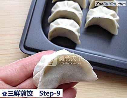 三鲜煎饺做法第九步骤