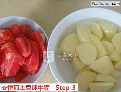 番茄土豆炖牛腩做法第三步骤