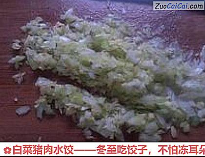 白菜猪肉水饺做法第四步骤