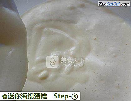 迷你海绵蛋糕做法第五步骤