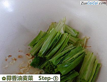 蒜香油麦菜做法第五步骤