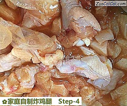家庭自制炸鸡腿做法第四步骤