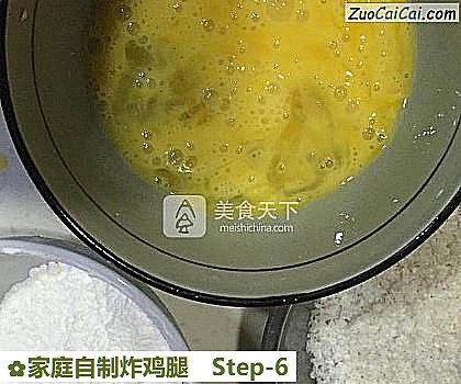 家庭自制炸鸡腿做法第六步骤
