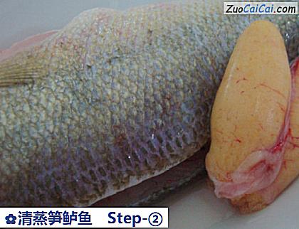 清蒸笋鲈鱼做法第二步骤