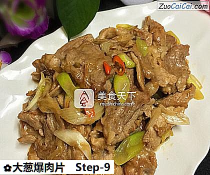 大葱爆肉片做法第九步骤