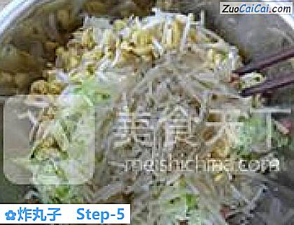 炸丸子做法第五步骤