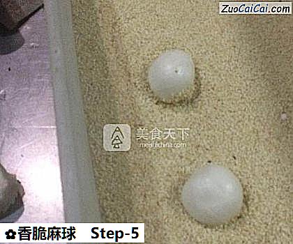 香脆麻球做法第五步骤