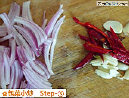 包菜小炒做法第三步骤